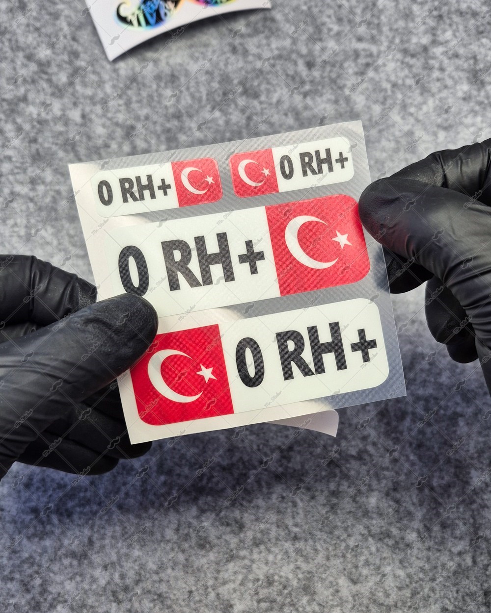 GIDWBT02 Karanlıkta Işıldayan 0 Rh Pozitif (+) Kan Grubu Etiket Seti