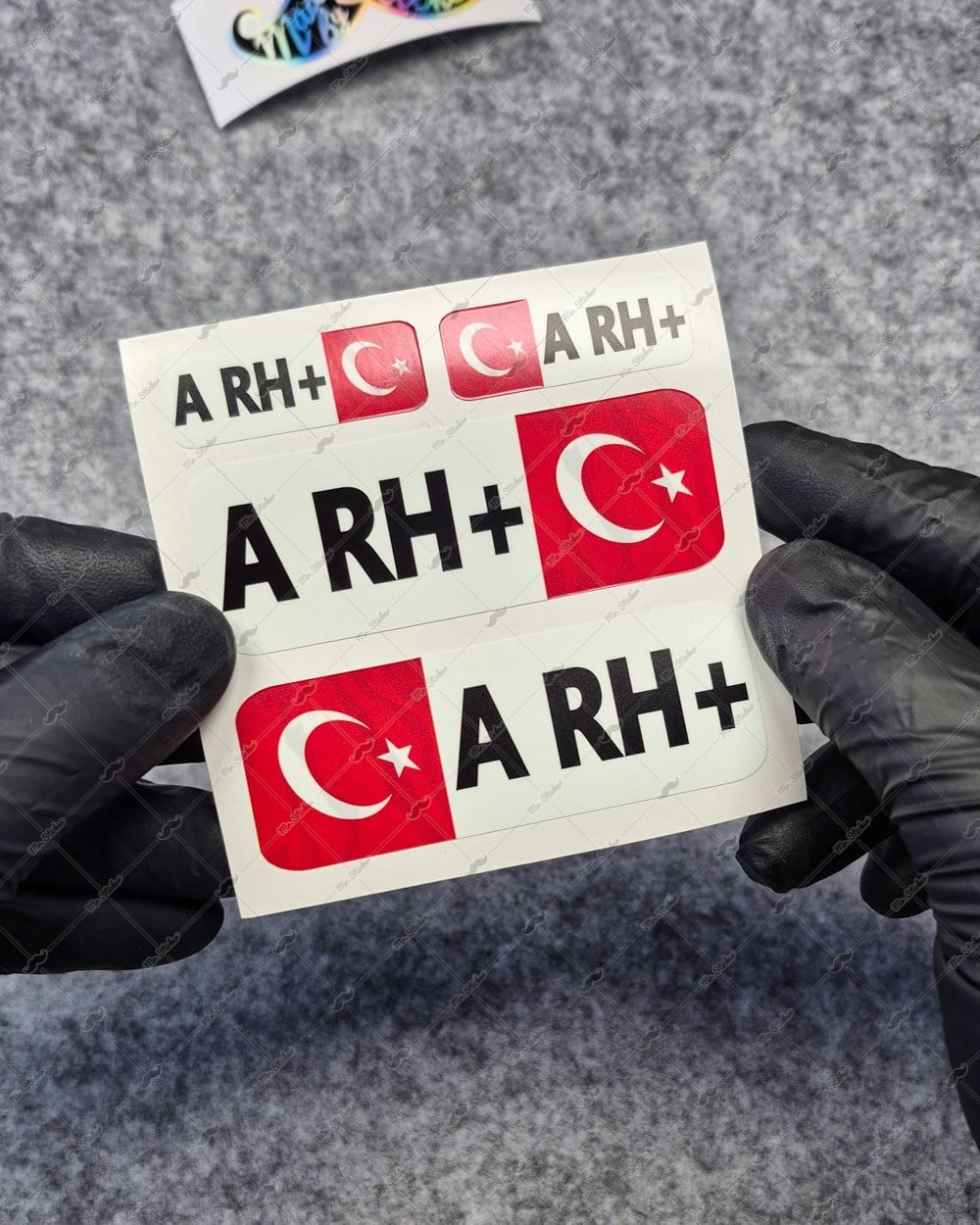 GIDWBT03 Karanlıkta Işıldayan A Rh Pozitif (+) Kan Grubu Etiket Seti
