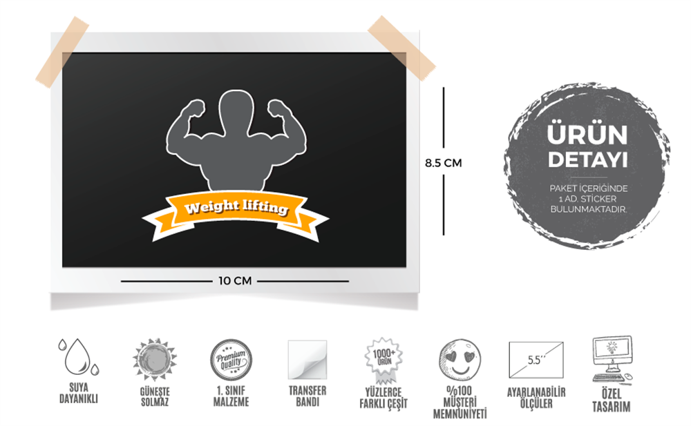 GYM14 Agırlık Kaldırma Etiketi