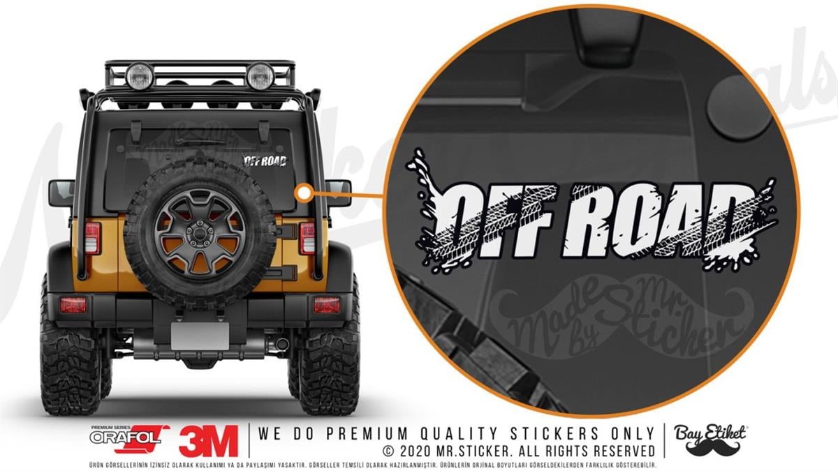 HBG116 Lastik Izi Efektli Off Road Yazisi