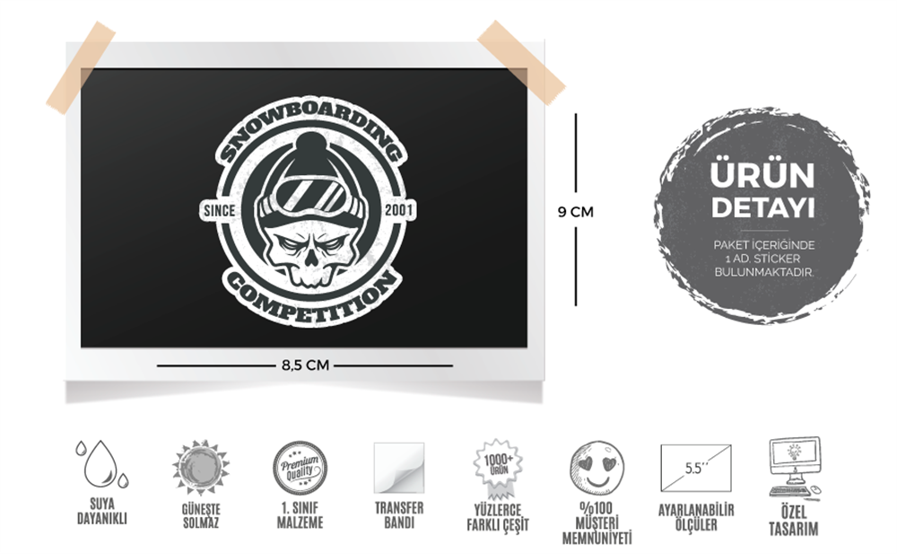 HBG25 Snowboard Etiketi