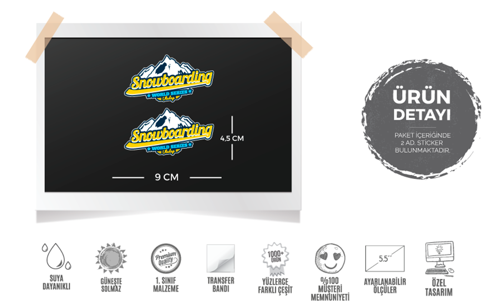 HBG48 Snowboard Uludag Etiketi Ikili Set