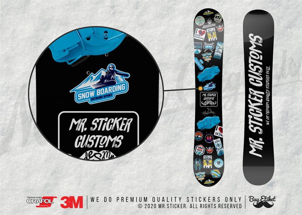 HBG71 Snowboarding Yazili Etiket