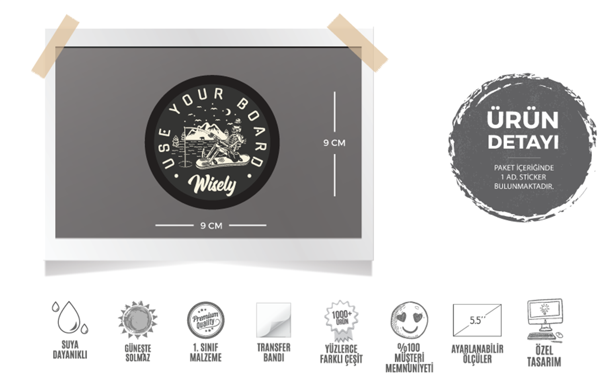 HBG93 Boardini Akilli Kullan Yazili Etiket