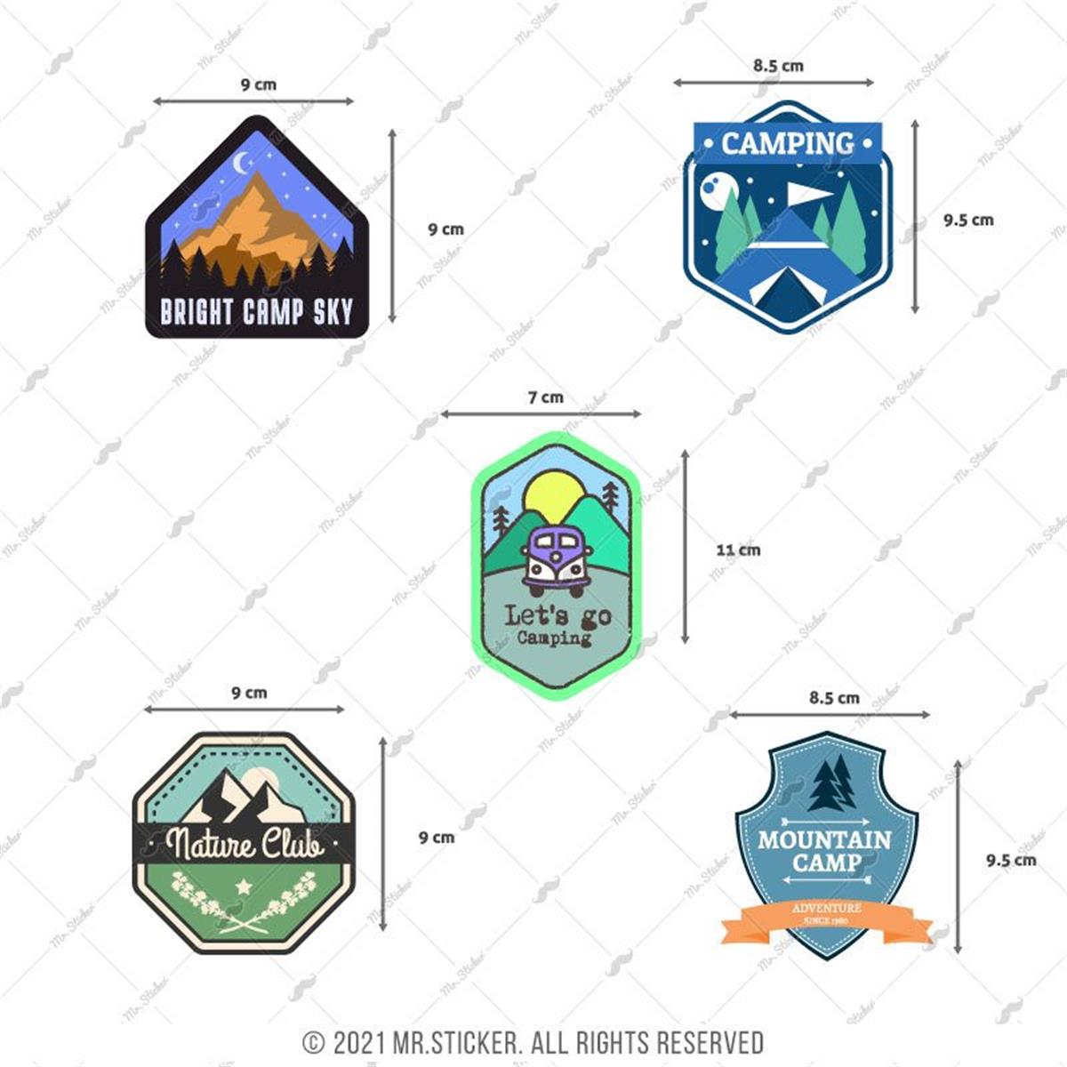 HBGBDL17 Kamp Sticker Seti 5 Parca