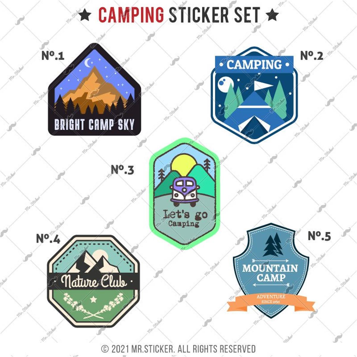 HBGBDL17 Kamp Sticker Seti 5 Parca