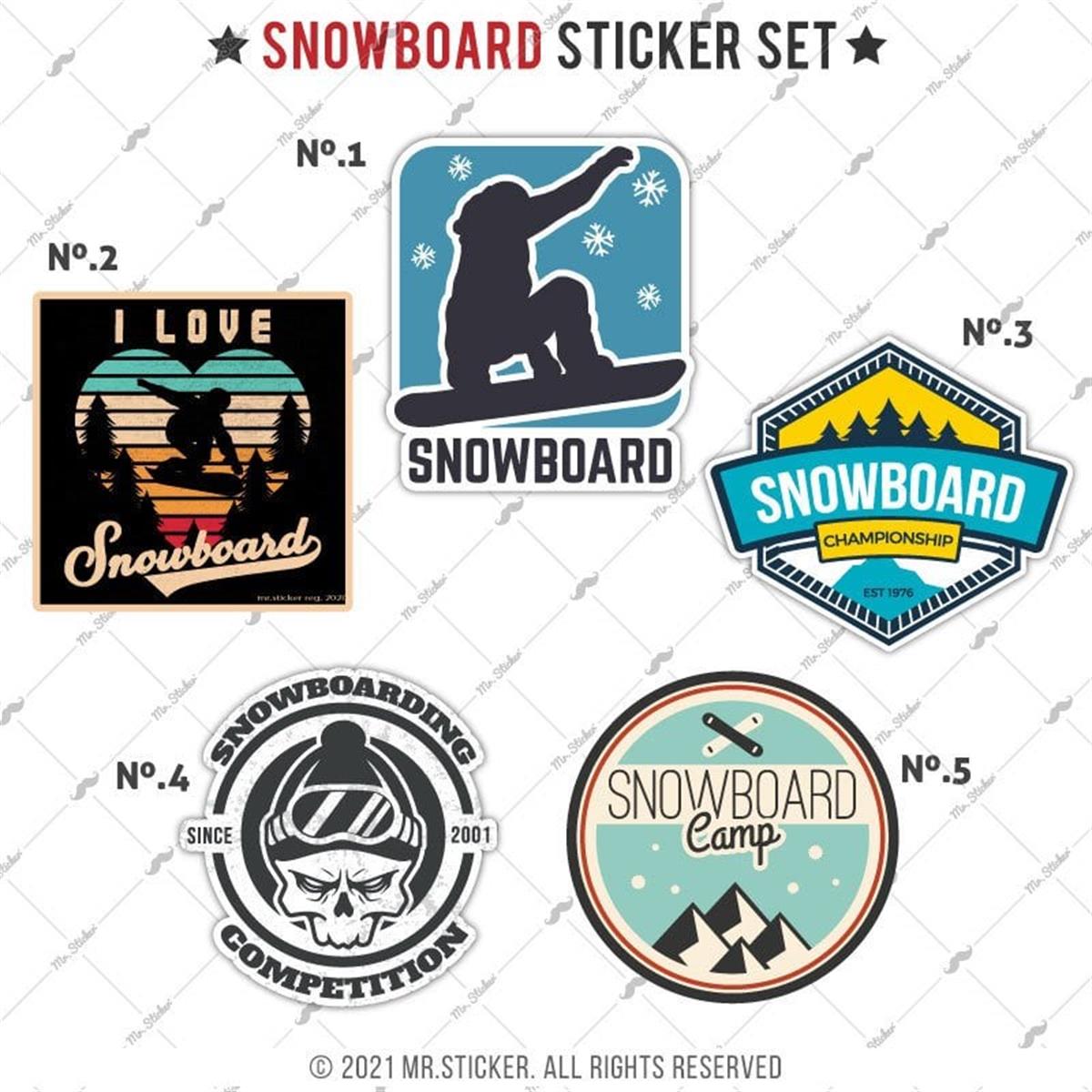 HBGBDL4 Snowboard Sticker Seti 5 Parca