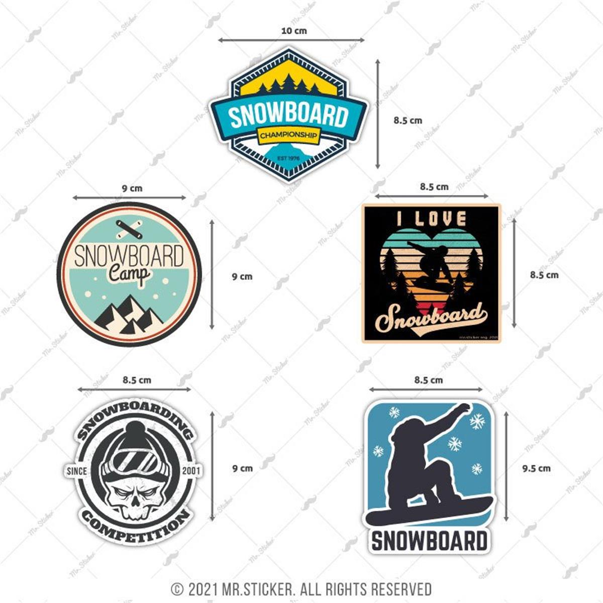 HBGBDL4 Snowboard Sticker Seti 5 Parca