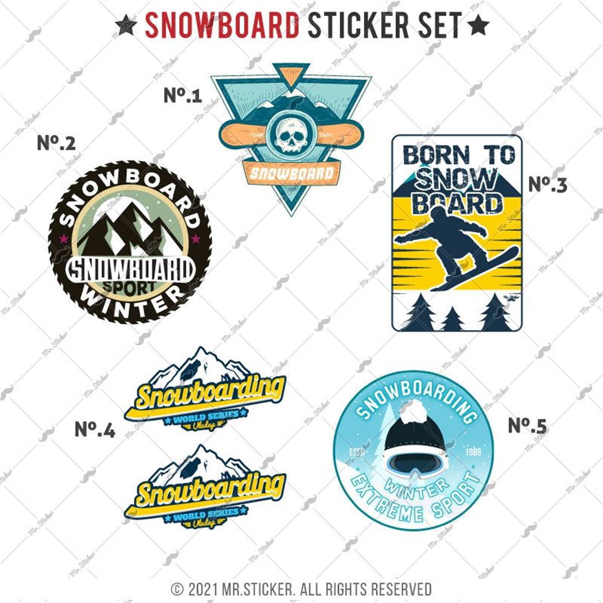 HBGBDL5 Snowboard Sticker Seti 5 Parca