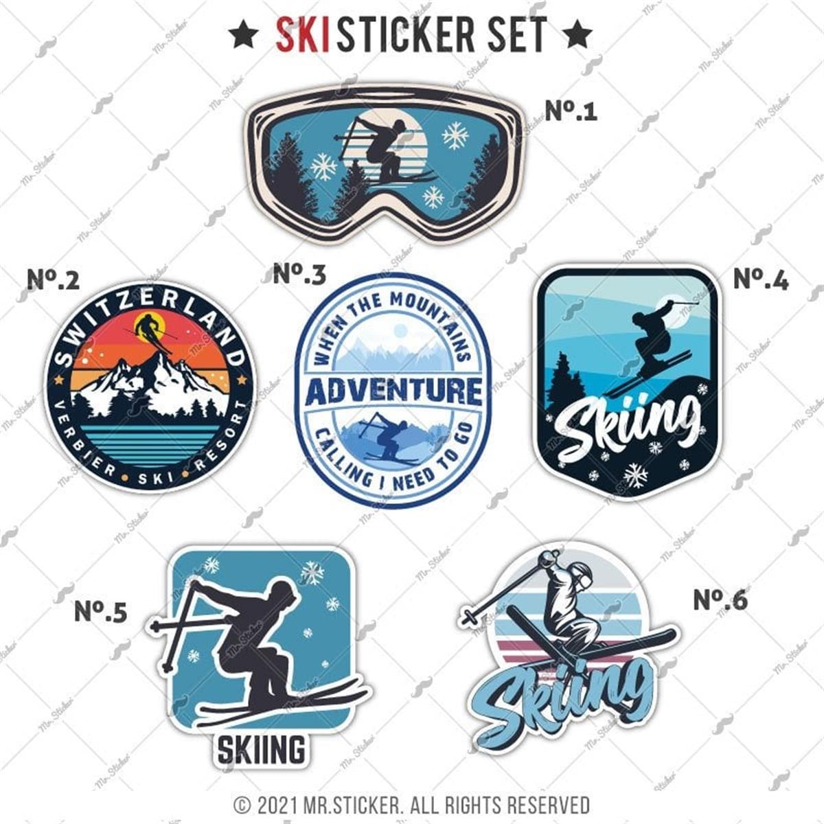 HBGBDL7 Kayak Sticker Seti 6 Parca