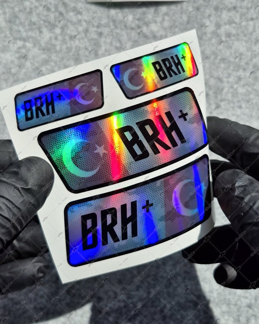 HLGBT15 Hologram B Rh Pozitif (+) Kan Grubu Etiket Seti