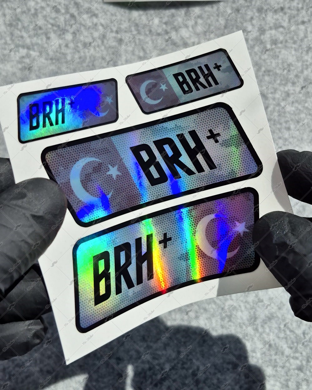 HLGBT15 Hologram B Rh Pozitif (+) Kan Grubu Etiket Seti