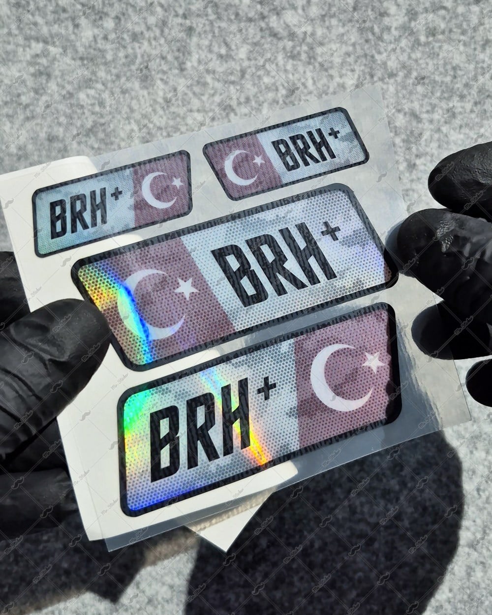 HLGBT15 Hologram B Rh Pozitif (+) Kan Grubu Etiket Seti