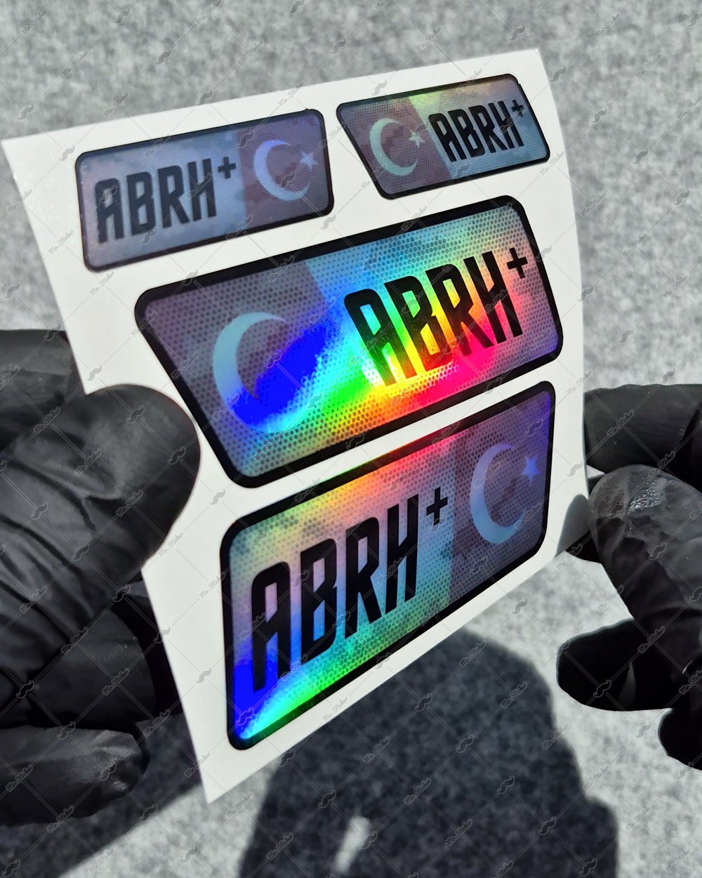 HLGBT17 Hologram AB Rh Pozitif (+) Kan Grubu Etiket Seti