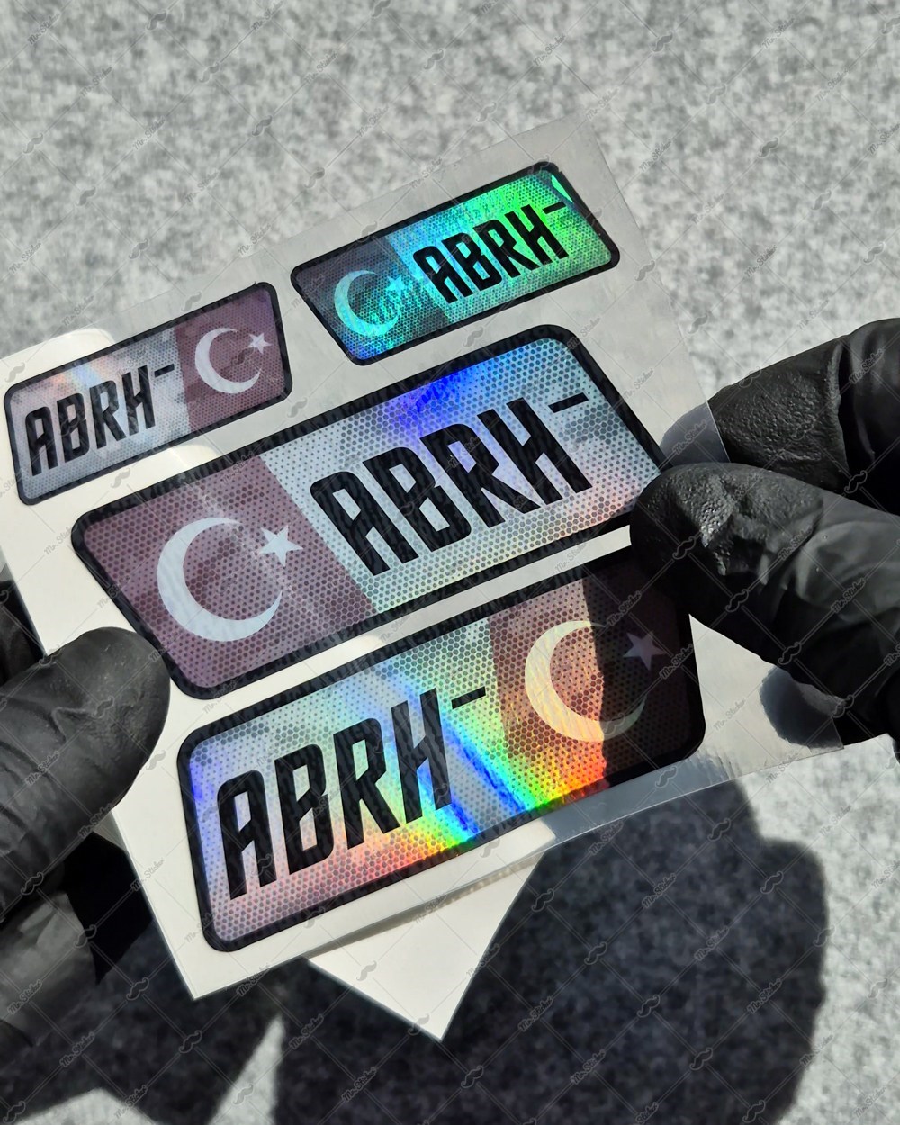 HLGBT18 Hologram AB Rh Negatif (-) Kan Grubu Etiket Seti