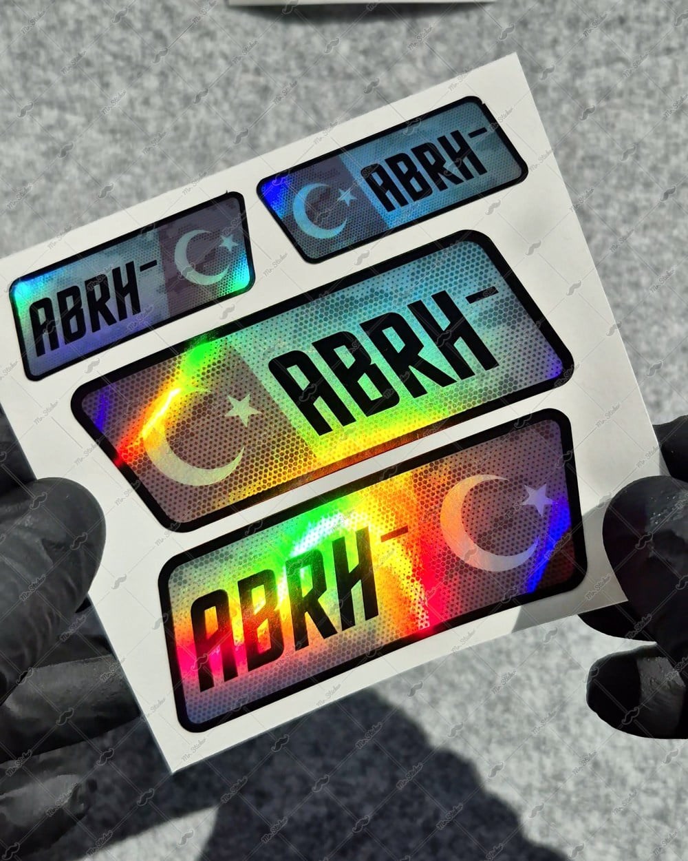 HLGBT18 Hologram AB Rh Negatif (-) Kan Grubu Etiket Seti