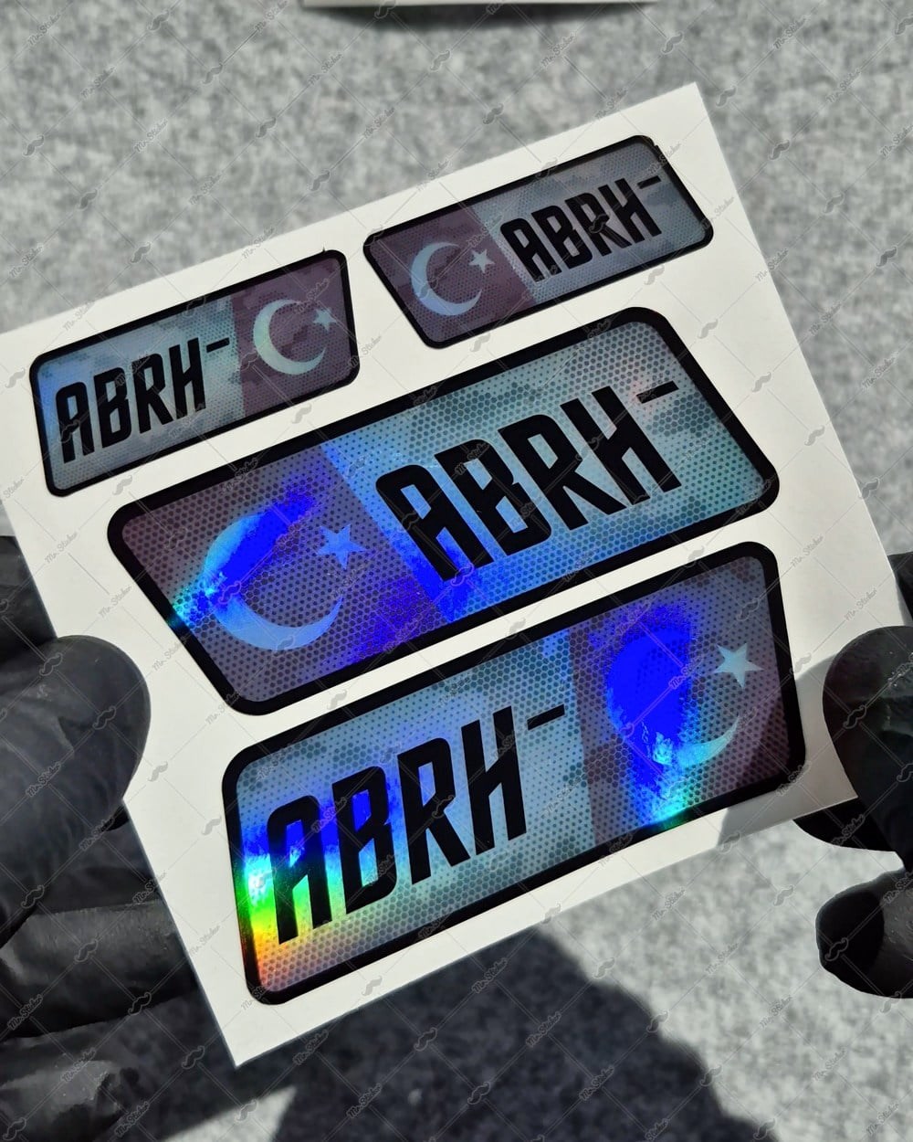 HLGBT18 Hologram AB Rh Negatif (-) Kan Grubu Etiket Seti