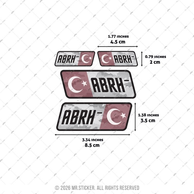 HLGBT18 Hologram AB Rh Negatif (-) Kan Grubu Etiket Seti