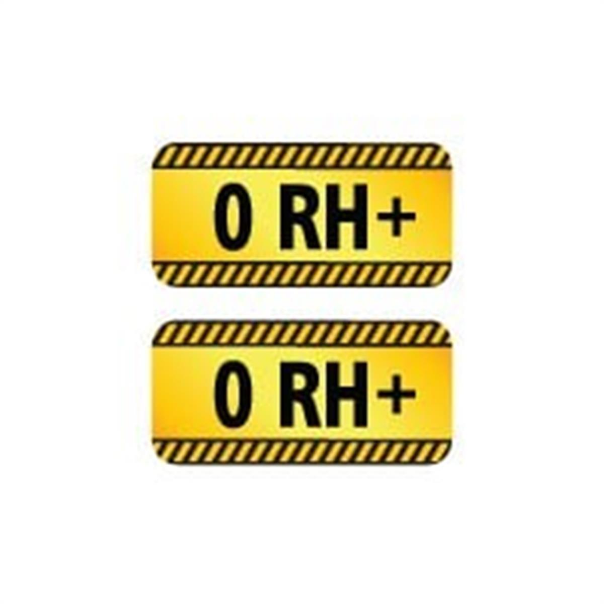 ISG13 Reflektif 0 Rh Pozitif (+) Kan Grubu Etiket Seti V2