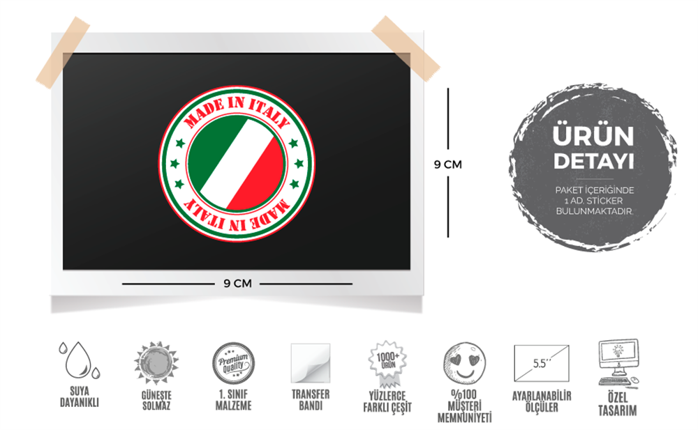 ITF8 Made In Italy (Italyan Mali) Etiketi
