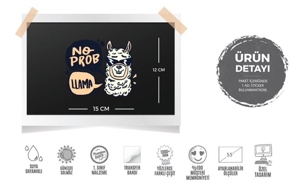 LPT4 No Problem Lama Yazili Etiket