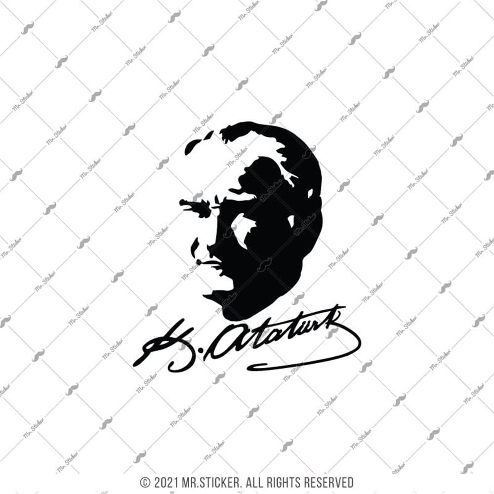 MKA1 Kemal Ataturk Silueti - Mat Siyah