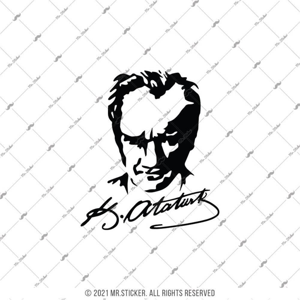MKA2 Kemal Ataturk Silueti - Mat Siyah
