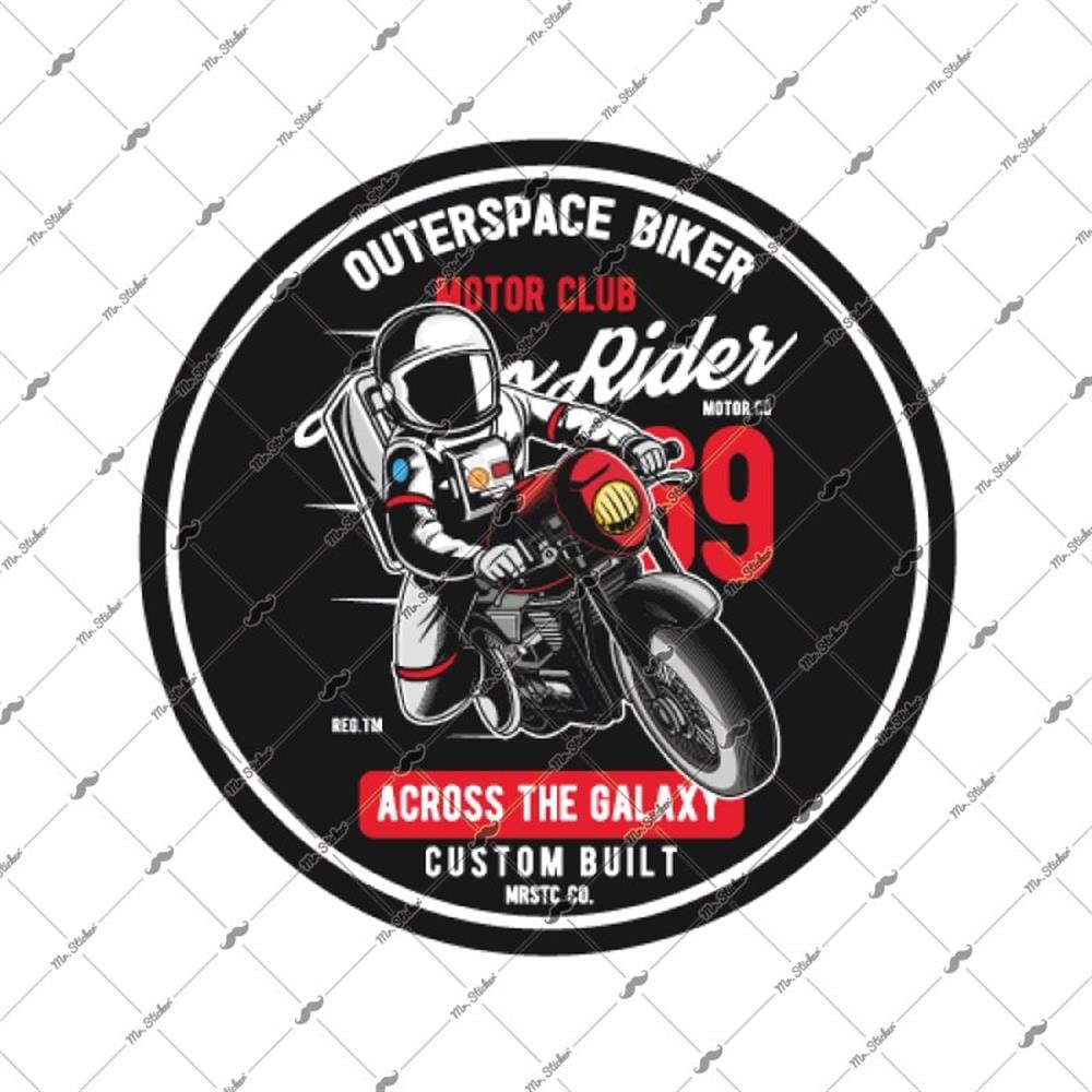 MSL102 Astronot Motorcu Etiketi