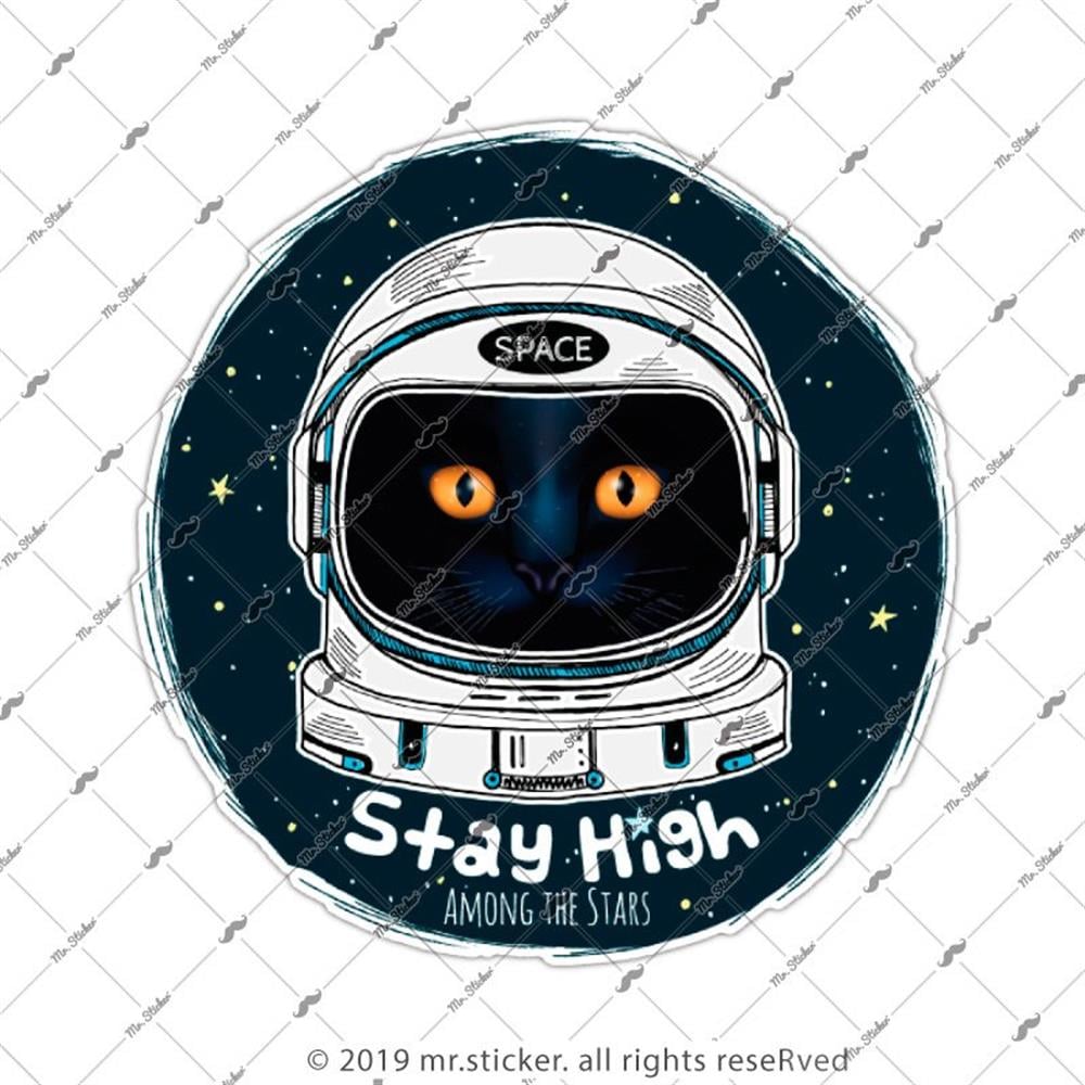 MSL138 Astronot Kedi Etiketi