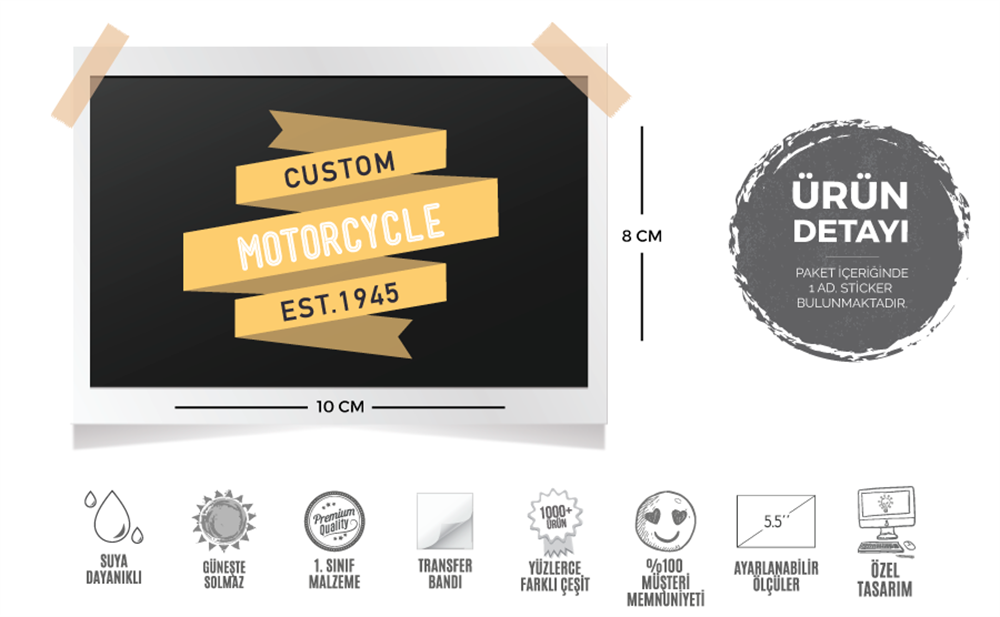 MSL19 Custom Motosiklet Etiketi