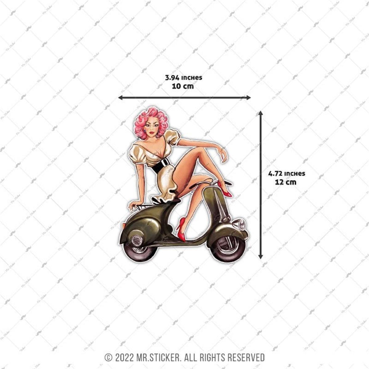 PNP61 Scooterlı Pinup Kızı