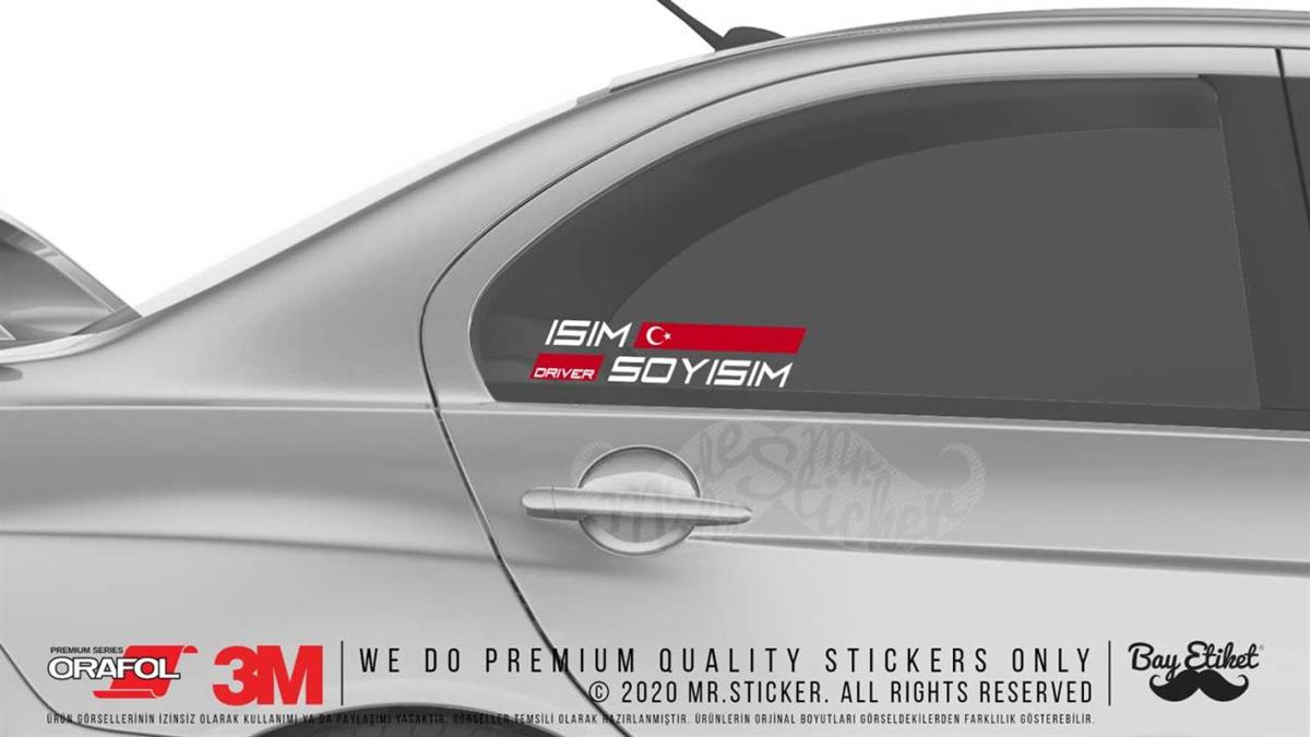 PRS18 Ozel Seri Custom Yarisci Ismi Sticker Seti