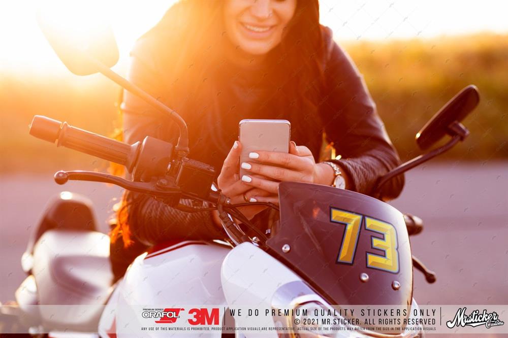 PRS4 Sari Mavi Renkli Yaris Numarasi Seti