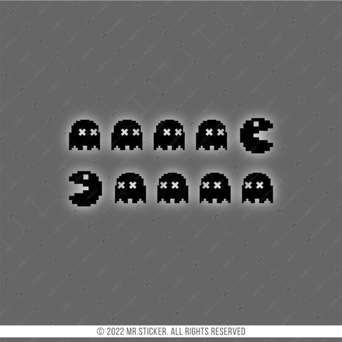 RFBK28 Siyah Reflektif Pacman Etiketi