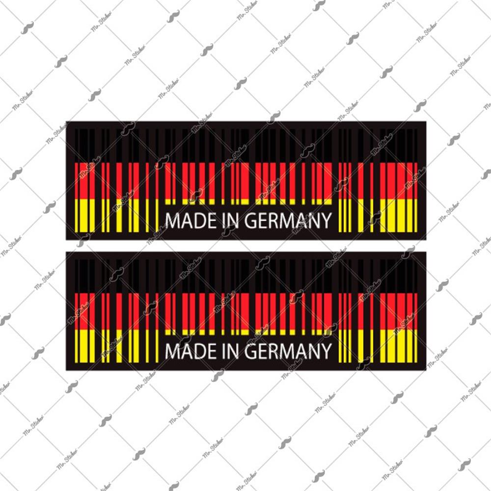 RFHLM144 Reflektif Made In Germany Yazili Barkod Etiketi 2 li Set
