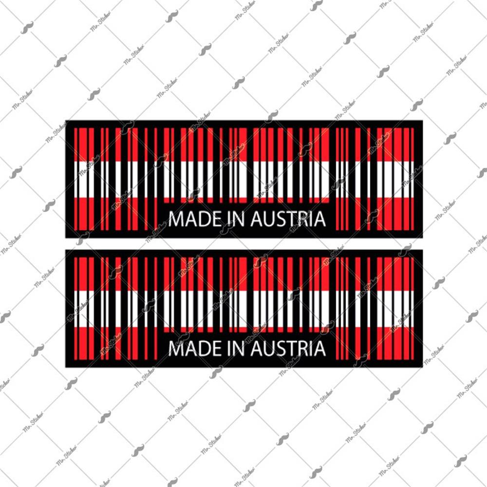 RFHLM145 Reflektif Made In Austria Yazili Barkod Etiketi 2 li Set