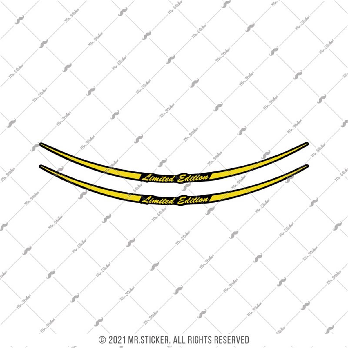 RFHLM226 Vespa Uyumlu Reflektif Limited Edition Yazili Jant Etiketi Ikili Set
