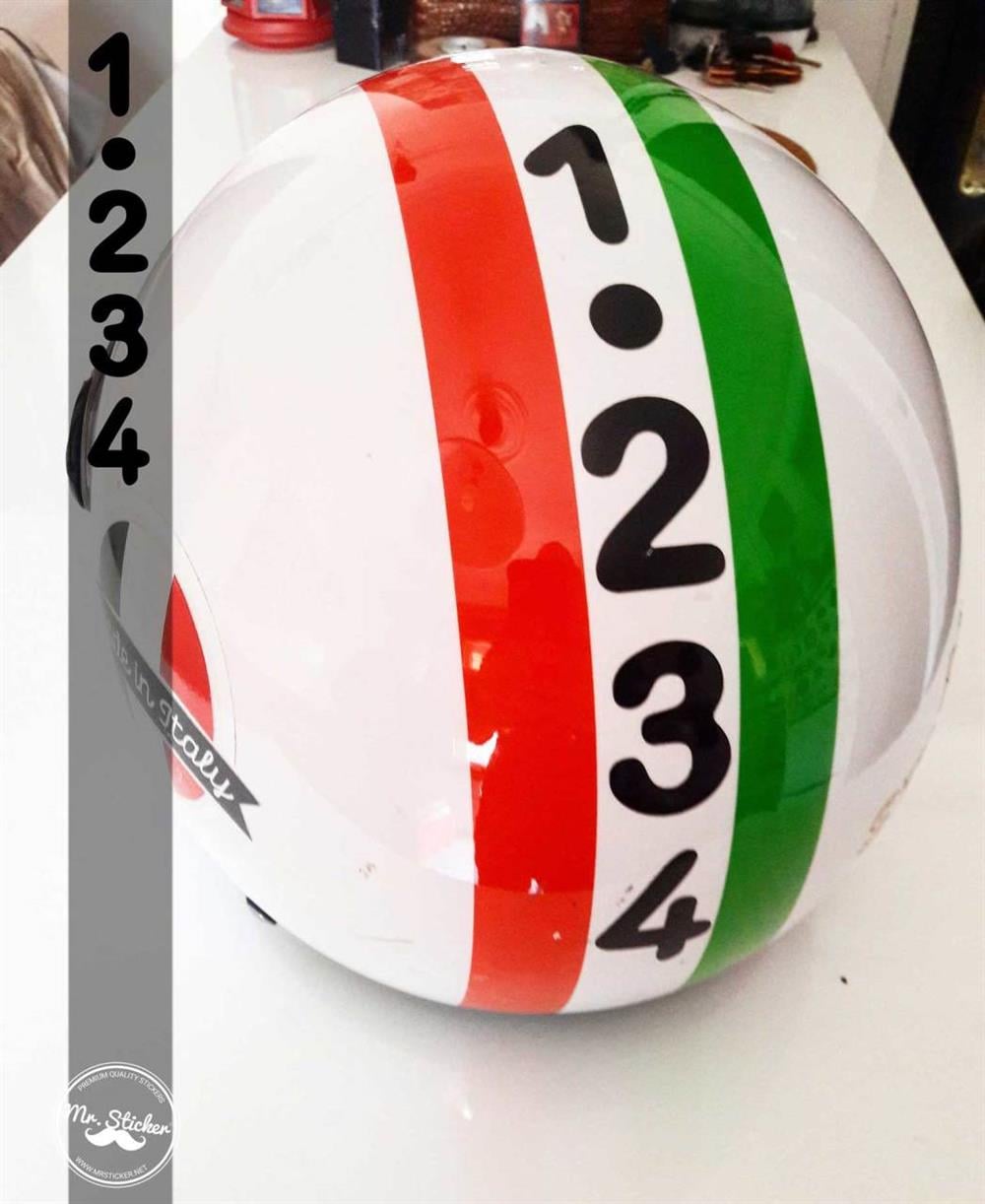 RFHLM73 Reflektif 1 2 3 4 Vites Etiketi Siyah Renk