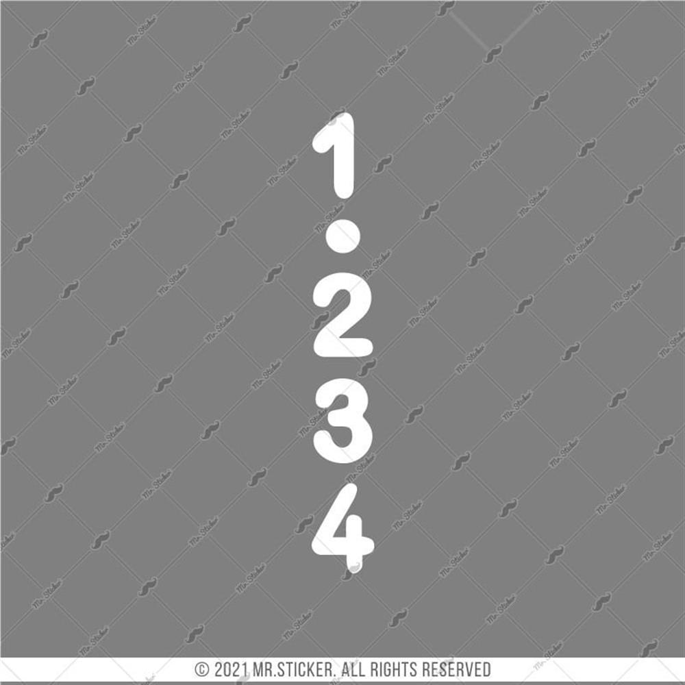 RFHLM74 Reflektif 1 2 3 4 Vites Etiketi Beyaz Renk