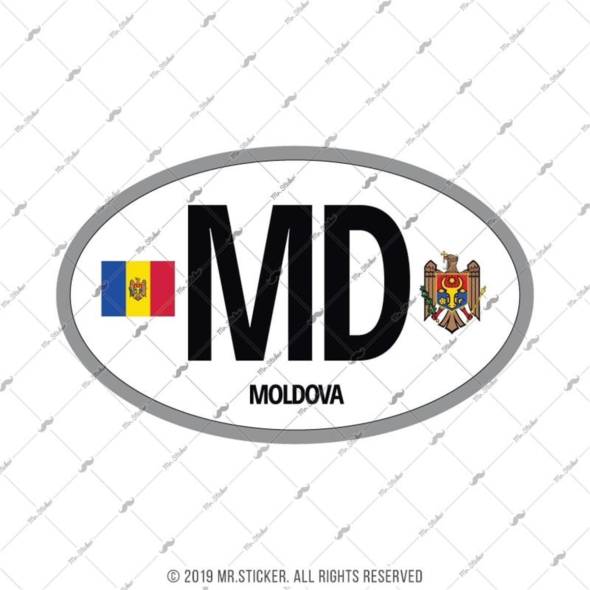 ULK26 Moldovya (MD) Reflektif Ulke Etiketi