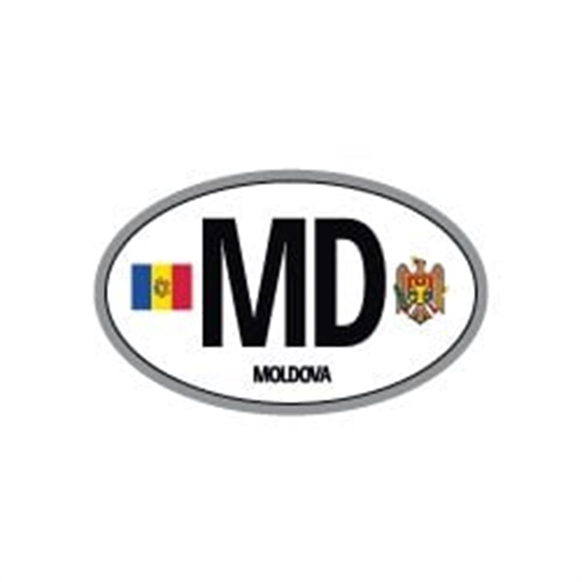 ULK26 Moldovya (MD) Reflektif Ulke Etiketi