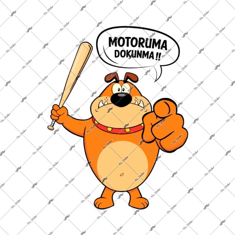 WRN33 Motoruma Dokunma Kizgin Kopek Etiketi