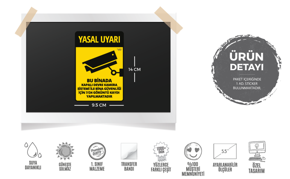 WRN46 Dikkat Binada Güvenklik Kamerası Var