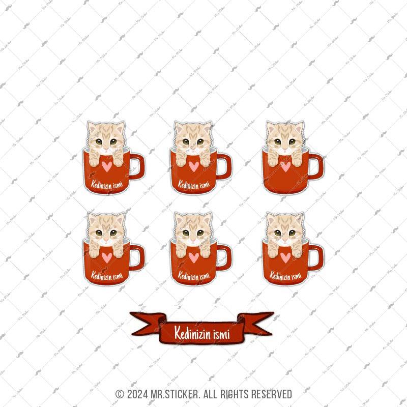 ANCT58 Irish Shorthair Kedi Etiketi Seti - Kedinizin Ismine Ozel