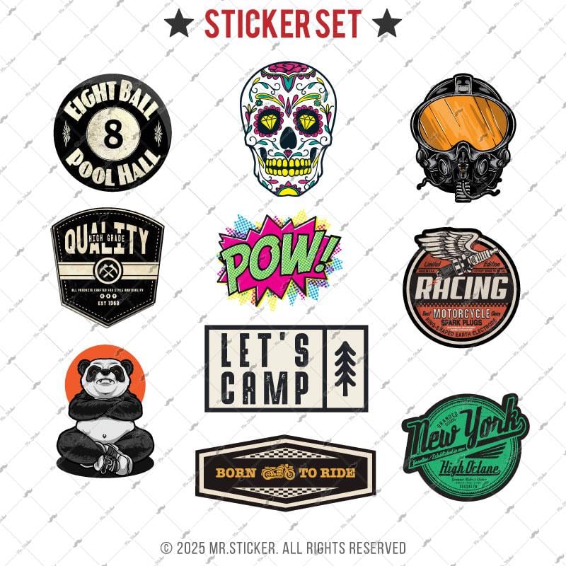 BDLS12 Küçük Boy 10lu Sticker Seti