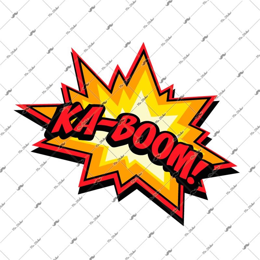 CEX9 Kaboom Cizgi Roman Efekti Etiketi
