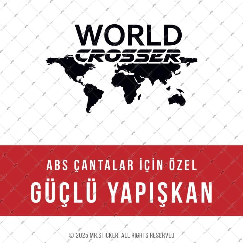 CSE1 World Crosser (Dunyayi Gezen) Yazili Etiket - YÜKSEK YAPIŞKANLI