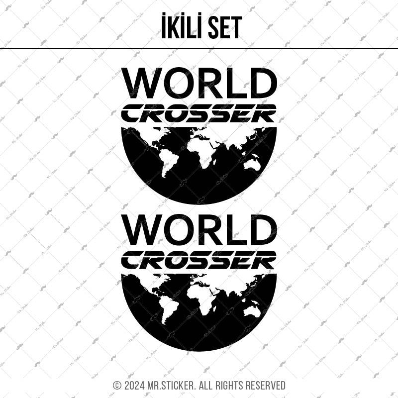 CSE2S İkili Set - World Crosser (Dunyayi Gezen) Yazili Etiket - Mat Siyah