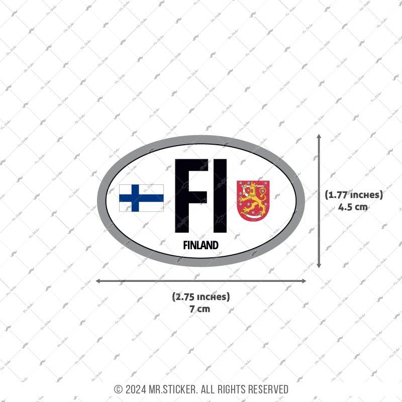 CSE49 Finlandiya (FI) Reflektif Ulke Etiketi