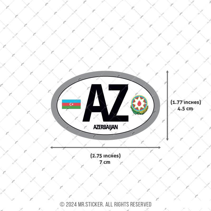 CSE58 Azerbaycan (AZ) Reflektif Ulke Etiketi